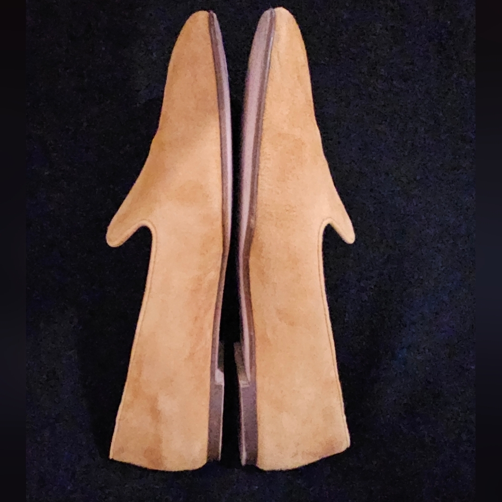 J. Crew Gold Suede Leather Loafers - Size 8 - Picture 3 of 10